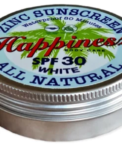 Happinesz mineral zinc zonnebrandcrème wit spf 30