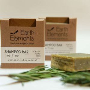 shampoo Bar tea tree met rhassoul klei, Anti Roos Earth Elements
