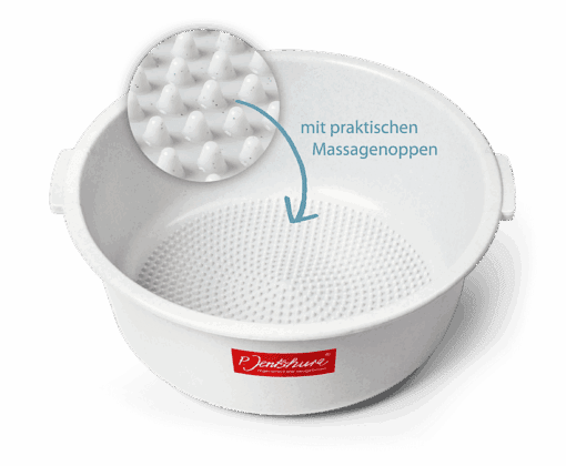 Voetenbad, voetenteil met noppen