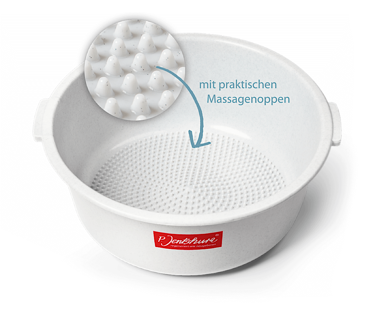 Voetenbad, voetenteil met noppen