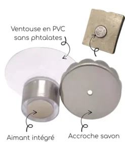 Magnetische zeephouder met zuignap