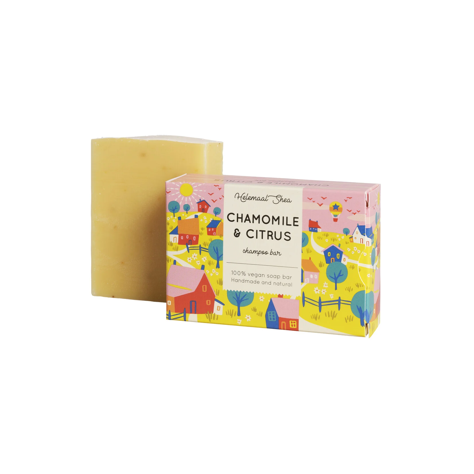 Kamille & Citrus haarzeep - shampoo bar voor vet haar HelemaalShea